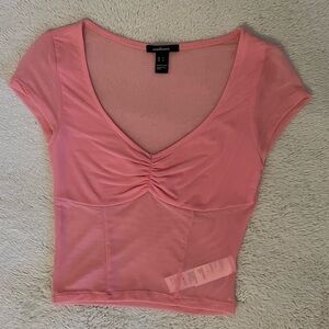Ambiance Pink Mesh Baby Tee
